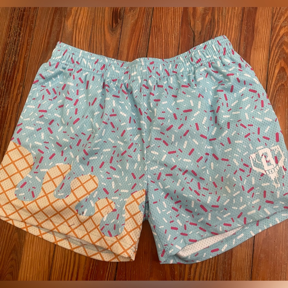 BSBL 101 Baseball Lifestyle Ice Cream Shorts Medium Men's Cotton Candy
